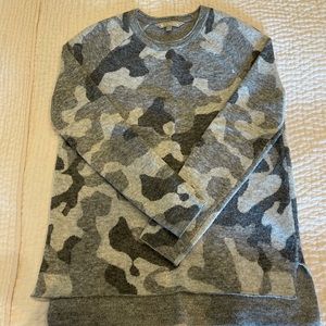Athleta Gray Camo Sweater